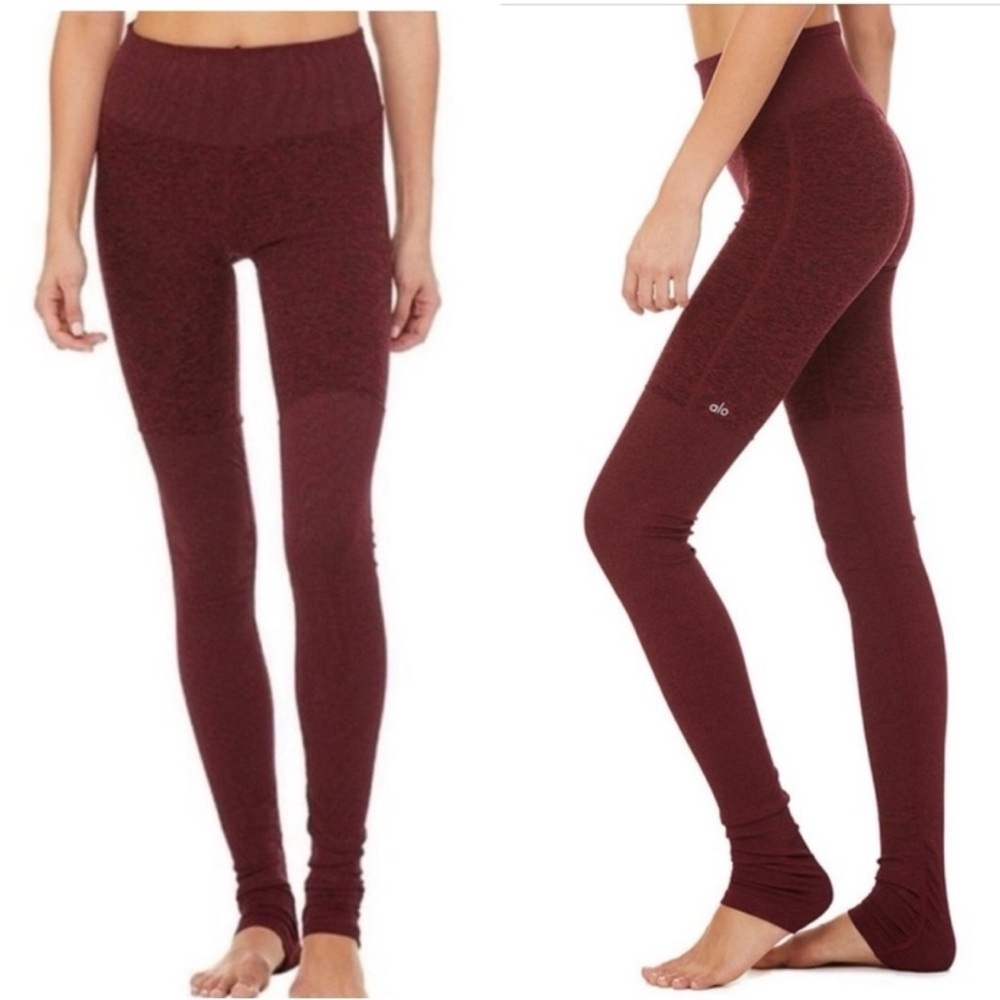 Alo High-Waist Goddess Leggings Burgundy Size S